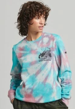 Superdry INTO THE WOODS - Sweatshirt - Glacier Grey Marl Tie Dye