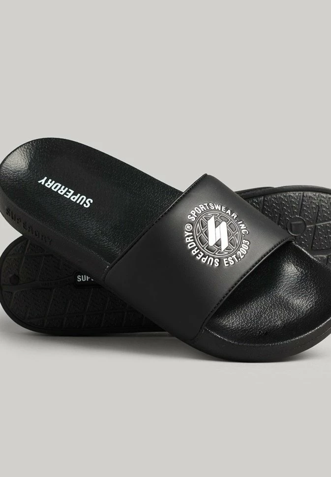 Superdry CODE PRINTED - Pool Slides - Black 2 Superdry CODE PRINTED - Pool Slides - Black - Image 2