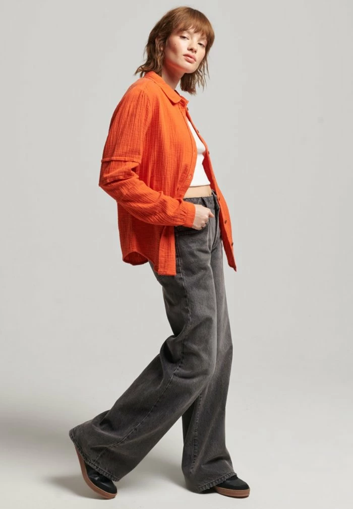 Superdry PENNY - Button-down Blouse - Pureed Pumpkin 3 Superdry PENNY - Button-down Blouse - Pureed Pumpkin - Image 3