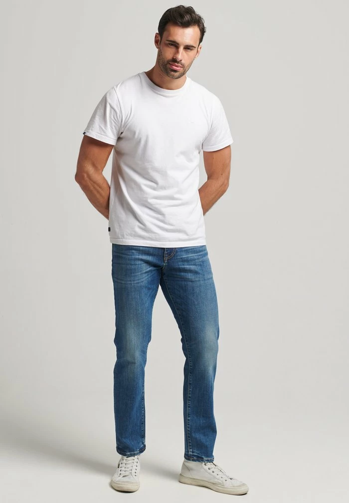Superdry Slim Fit Jeans - Mercer Mid Blue 2 Superdry Slim Fit Jeans - Mercer Mid Blue - Image 2