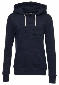 Superdry VINTAGE LOGO EMBOSSED - Hoodie - Atlantic Blue Marl -Superdry Shop 09db9dc851724cfabd831d6cc4c60e02