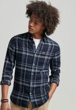 Superdry VINTAGE - Shirt - Indigo Flannel Check