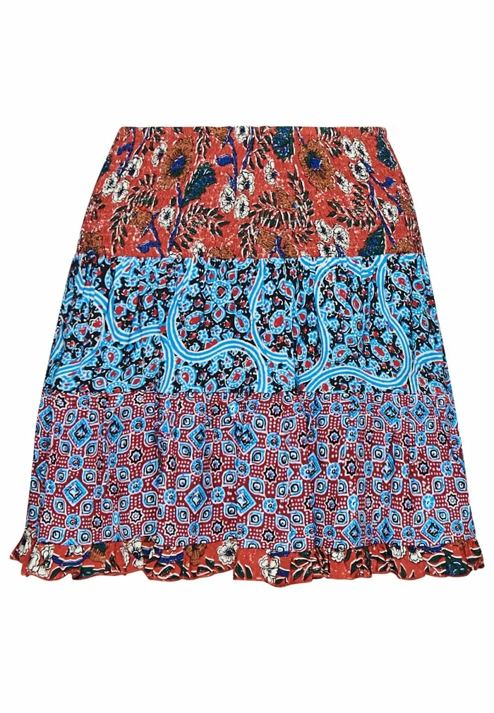 Superdry A-line Skirt - Rust Block Print 4 Superdry A-line Skirt - Rust Block Print - Image 4