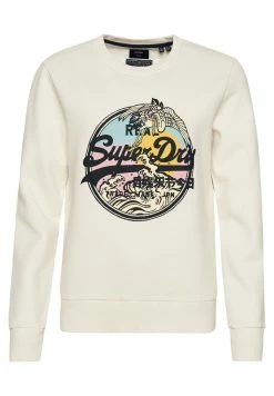 Superdry VINTAGE LOGO NARRATIVE CREW - Sweatshirt - Ecru -Superdry Shop 0a387e36d6144faeb114c3f8d02702a3