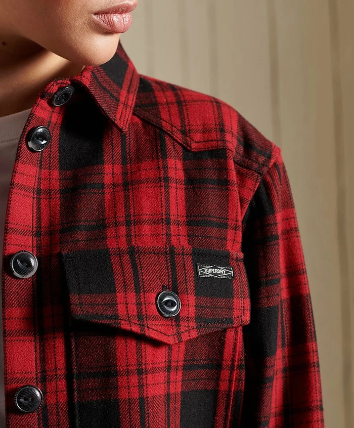 Superdry CHECK - Button-down Blouse - Red Check 4 Superdry CHECK - Button-down Blouse - Red Check - Image 4