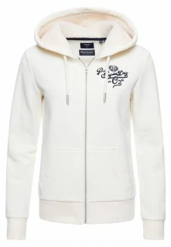 Superdry PRIDE IN - Zip-up Sweatshirt - Ecru -Superdry Shop 0a4630910c7f43289a64b95366bd220d