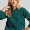 Superdry TWEED RIB CREW - Jumper - Forest Green