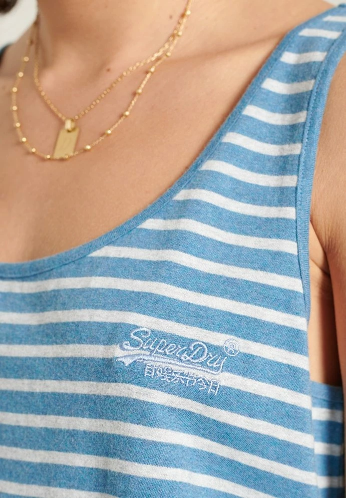 Superdry Top - Blue Bottle Marl/light Grey Marl 2 Superdry Top - Blue Bottle Marl/light Grey Marl - Image 2