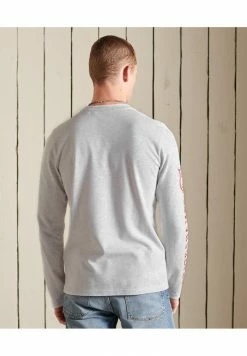 Superdry TRACK & FIELD LONG SLEEVE TOP - Long Sleeved Top - Glacier Grey Marl -Superdry Shop 0a8d6ab63165459881bde66487aef43f