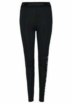 Superdry SPORT TRAINING ELASTIC - Leggings - Shiny Black -Superdry Shop 0abfc3373ab74930a5617df2a66a4d97