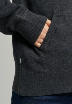 Superdry ESSENTIAL - Zip-up Sweatshirt - Tar Mega Marl -Superdry Shop 0ae30bd0a5074213b8abf40ae2447c78