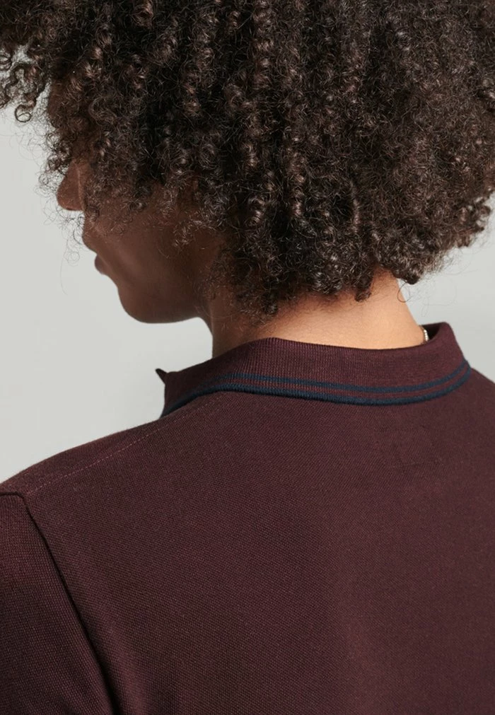 Superdry VINTAGE TIPPED - Polo Shirt - Rich Deep Burgundy Black 3 Superdry VINTAGE TIPPED - Polo Shirt - Rich Deep Burgundy Black - Image 3