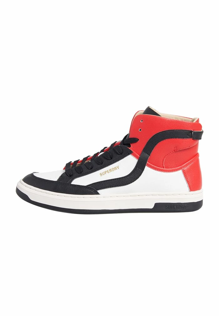 Superdry BASKET LUX - High-top Trainers - White/black/red 1 Superdry BASKET LUX - High-top Trainers - White/black/red