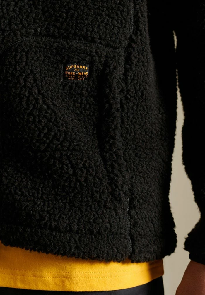 Superdry WORKWEAR - Fleece Jacket - Bison Black/deep Ruby 5 Superdry WORKWEAR - Fleece Jacket - Bison Black/deep Ruby - Image 5