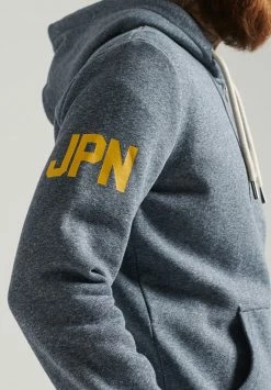 Superdry CLASSIC GRAPHIC LOGO - Zip-up Sweatshirt - Tois Blue Grit -Superdry Shop 0b7676098f7a4f60aa27f4d9e76d7e3b