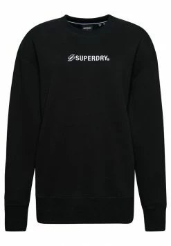 Superdry LOGO APPLIQUE OVERSIZED CREW - Sweatshirt - Black -Superdry Shop 0b88b5fdce654bcbb1a824c93480a3c6