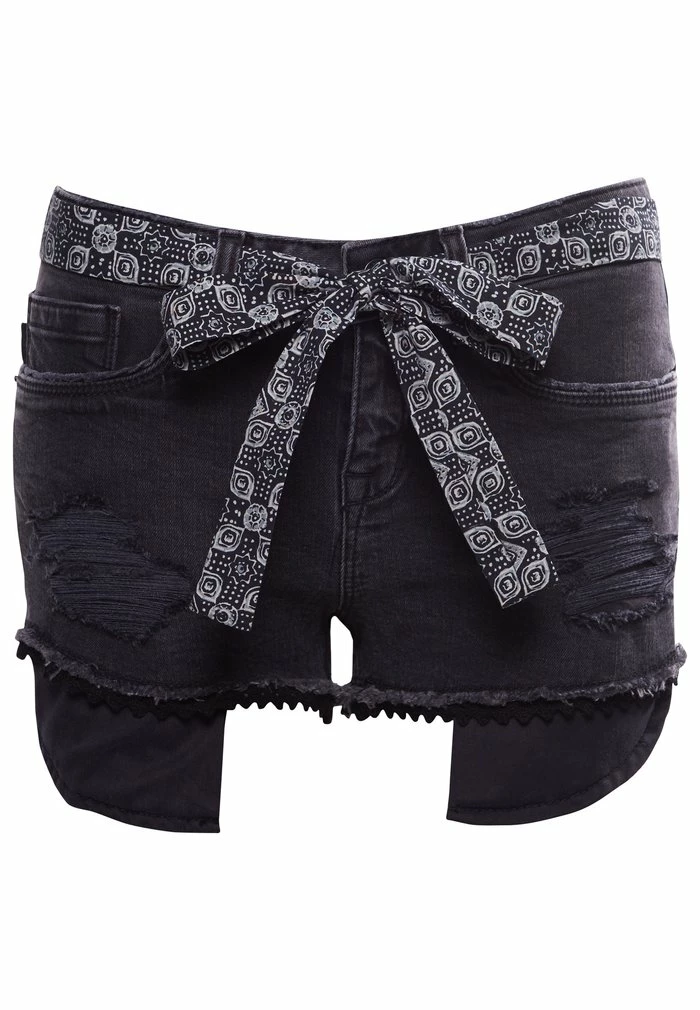 Superdry HOT - Denim Shorts - Wolcott Black Stone Destroy 5 Superdry HOT - Denim Shorts - Wolcott Black Stone Destroy - Image 5
