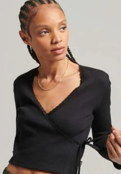Superdry WRAP OVER - Long Sleeved Top - Black 8 Superdry WRAP OVER - Long Sleeved Top - Black -Superdry Shop 0c1d6bd288a443f796ff69a5f5ca6f16
