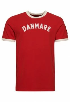 Superdry RINGSPUN FOOTBALL DENMARK - Print T-shirt - Varsity Red -Superdry Shop 0c23ca2c338641f6b94279084eaa2a5f