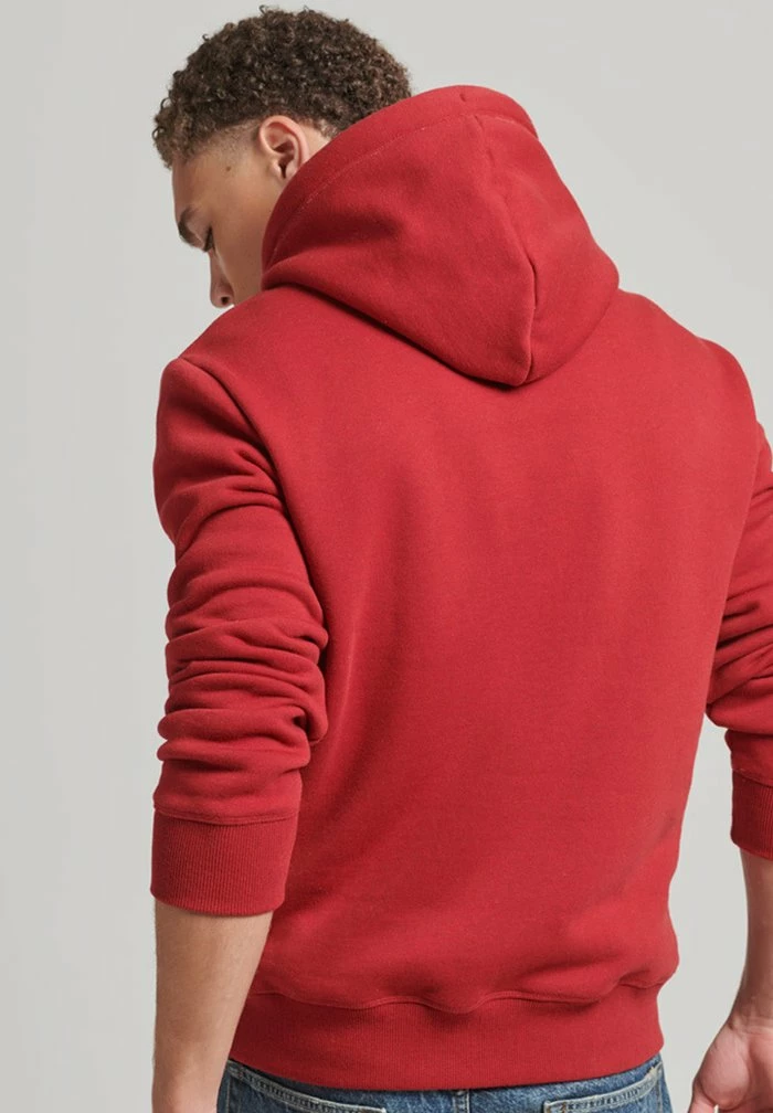 Superdry LOGO EMBROIDERED - Hoodie - Track Red Marl 2 Superdry LOGO EMBROIDERED - Hoodie - Track Red Marl - Image 2