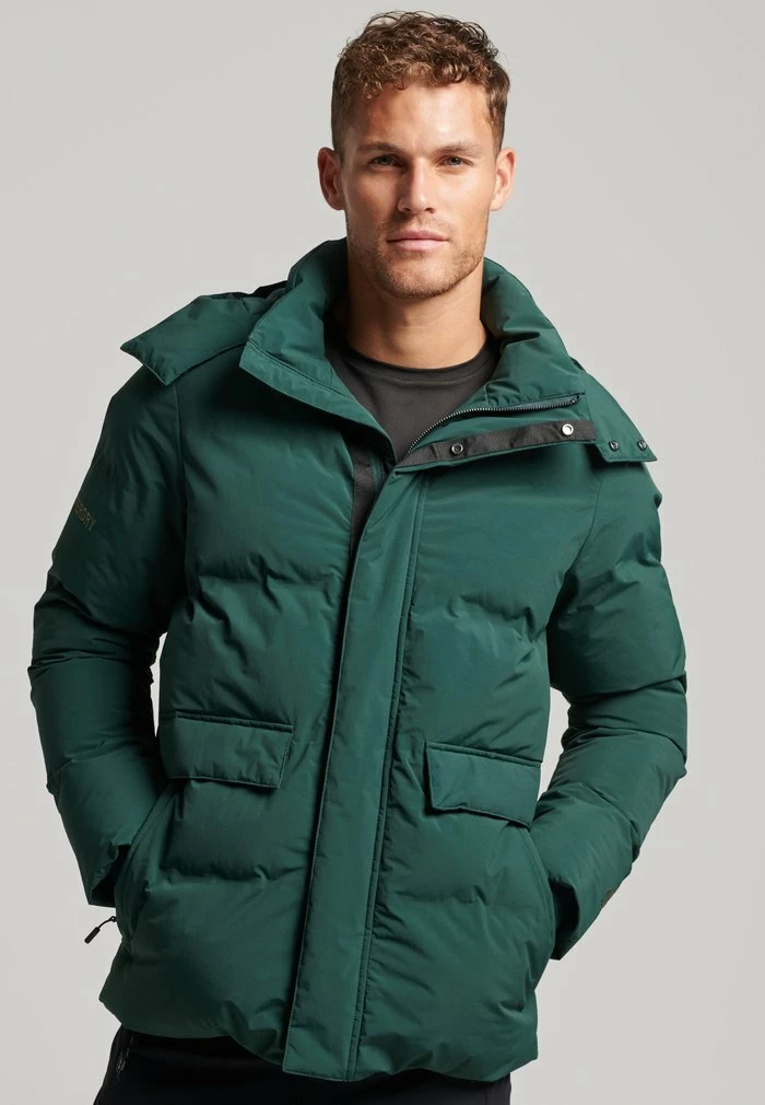 Superdry BOXY PUFFER - Winter Jacket - Eagle Green 1 Superdry BOXY PUFFER - Winter Jacket - Eagle Green