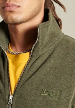 Superdry VINTAGE TRACK - Zip-up Sweatshirt - Olive Marl -Superdry Shop 0c5a6fa8549543cfa9744d84748c20f1