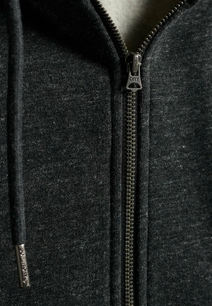 Superdry ORANGE LABEL - Zip-up Sweatshirt - Black Snow Heather 1 Superdry ORANGE LABEL - Zip-up Sweatshirt - Black Snow Heather