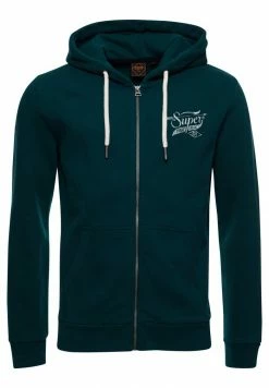 Superdry Zip-up Sweatshirt - Dark Forest Green -Superdry Shop 0cce52704cac40f38d32fb7c99ef98ab
