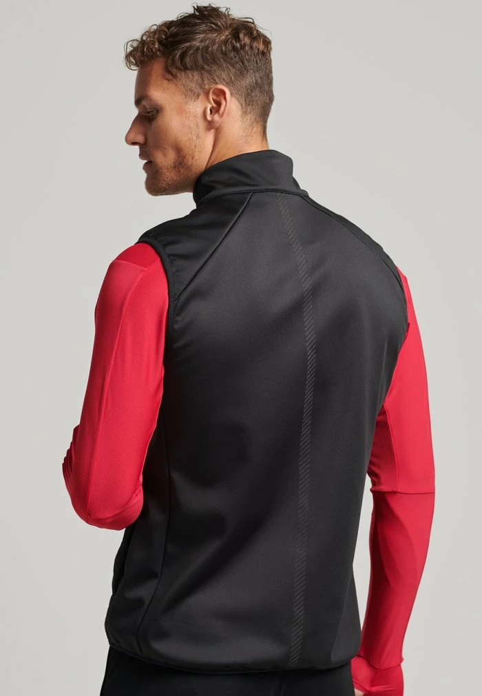 Superdry HYBRID - Waistcoat - Black 3 Superdry HYBRID - Waistcoat - Black - Image 3
