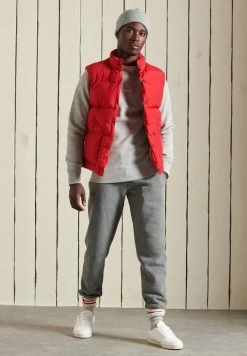 Superdry Tracksuit Bottoms - Rich Charcoal Marl