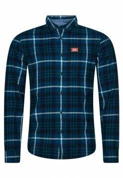 Superdry HERITAGE LUMBERJACK - Shirt - Albion Check Blue -Superdry Shop 0dd9092385e644a7a9324fc23d88523a