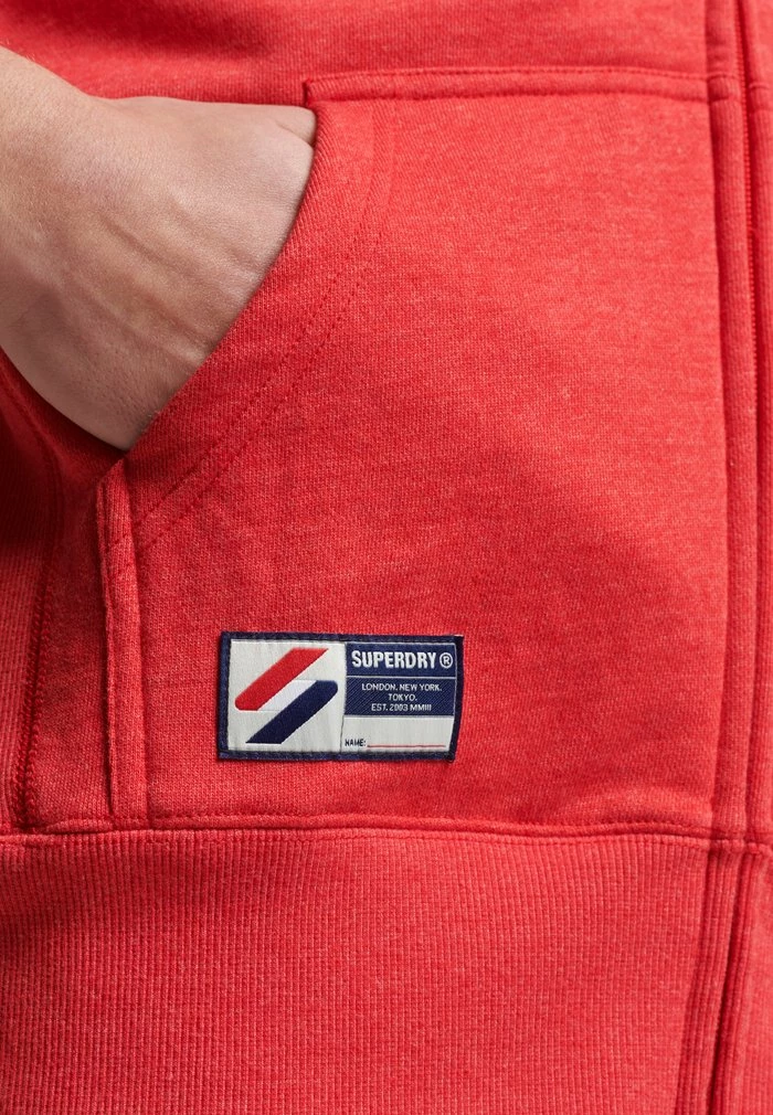 Superdry Zip-up Sweatshirt - Risk Red Marl 5 Superdry Zip-up Sweatshirt - Risk Red Marl - Image 5