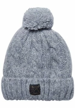 Superdry Beanie - Mid Grey Marl Tweed