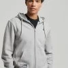 Superdry CODE ESSENTIAL - Zip-up Sweatshirt - Grey Marl