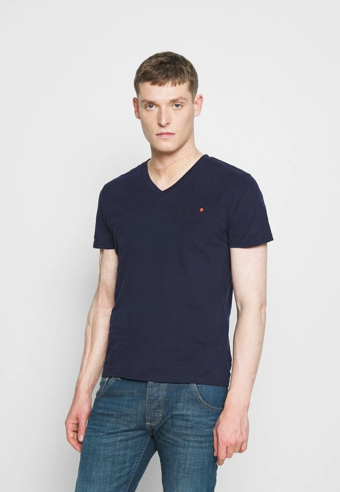 Superdry CLASSIC TEE - Basic T-shirt - Rich Navy 1 Superdry CLASSIC TEE - Basic T-shirt - Rich Navy