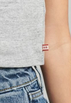 Superdry BASEBALL TINY - Print T-shirt - Athletic Grey Marl Rich Navy -Superdry Shop 0efcfa1165df4bc78b44a92bc9b28d23