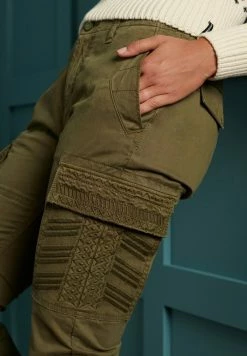 Superdry Cargo Trousers - Tuscan Olive Embroidered -Superdry Shop 0f5f9083eae041d789b07ab4c6b5f5df