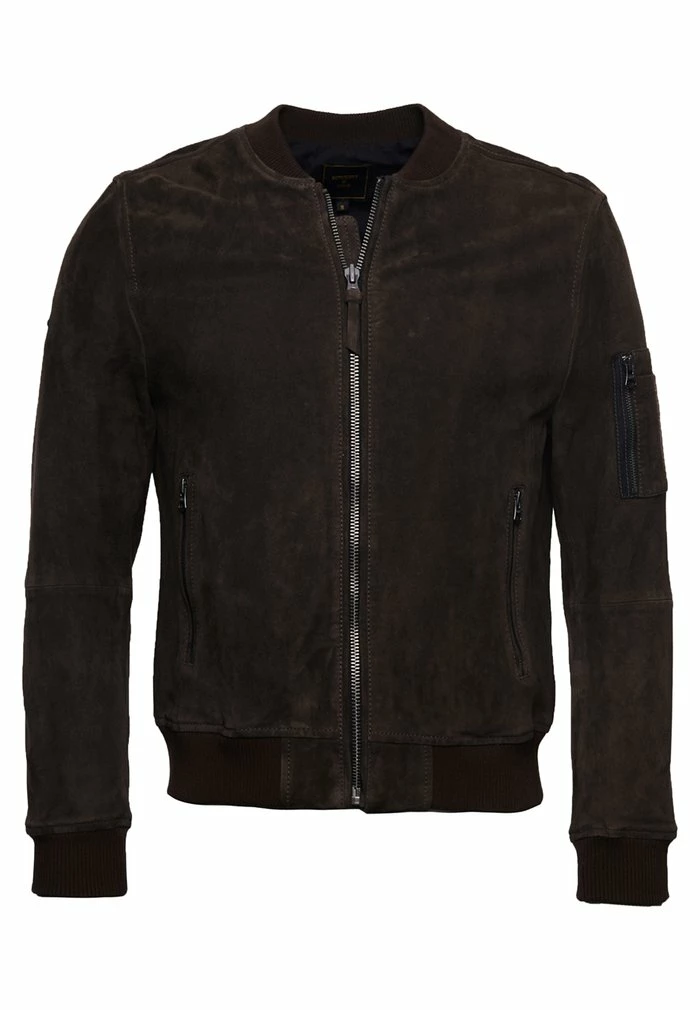 Superdry Leather Jacket - Dark Brown 4 Superdry Leather Jacket - Dark Brown - Image 4