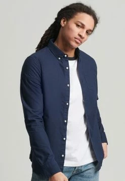 Superdry CLASSIC UNIVERSITY OXFORD - Shirt - Nordic Chrome Navy