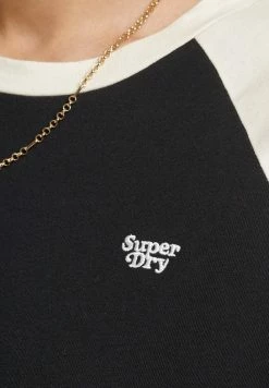 Superdry CALI STRIPE RAGLAN - Long Sleeved Top - Black -Superdry Shop 0fc9c722f4534a54bf7aa8f0e6bb6cb8