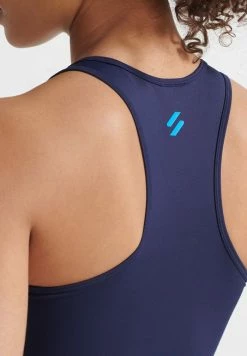 Superdry TRAINING CORE CROSS - Bustier - Rich Navy Aqua -Superdry Shop 10577bbb83e3436697283efd0a030c9c