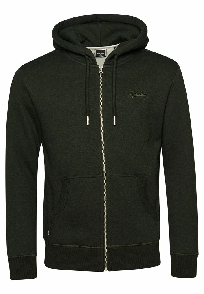 Superdry Zip-up Sweatshirt - Dark Olive Marl 5 Superdry Zip-up Sweatshirt - Dark Olive Marl - Image 5
