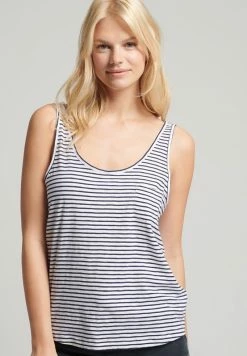 Superdry STUDIOS POCKET - Top - Navy Breton