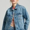 Superdry BOYFRIEND - Denim Jacket - Blondey Indigo Vintage