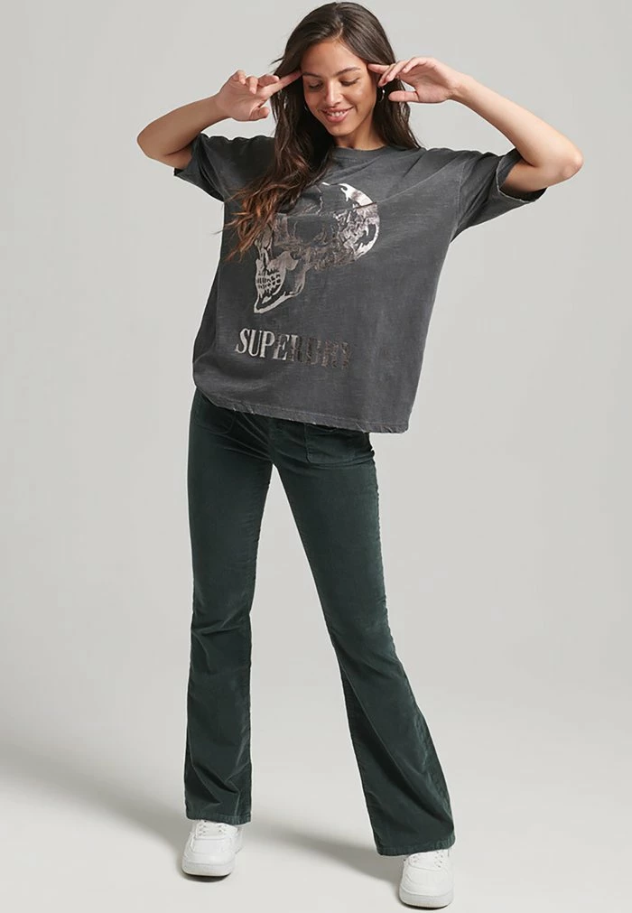 Superdry ROCK GRAPHIC LOOSE FIT - Print T-shirt - Jet Black 1 Superdry ROCK GRAPHIC LOOSE FIT - Print T-shirt - Jet Black