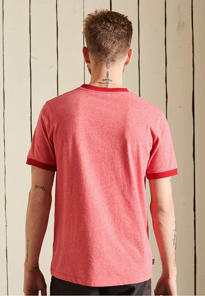 Superdry Basic T-shirt - Monroe Red Grit 4 Superdry Basic T-shirt - Monroe Red Grit - Image 4