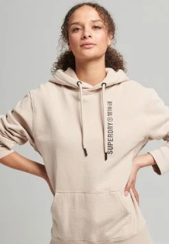 Superdry CODE LINEAR LOOSE - Hoodie - Feather Grey