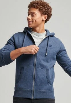 Superdry Zip-up Sweatshirt - Vintage Navy Marl