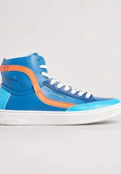 Superdry BASKET LUX - High-top Trainers - Blue Orange -Superdry Shop 11c2723b70f8475b8cb30f79e477b167