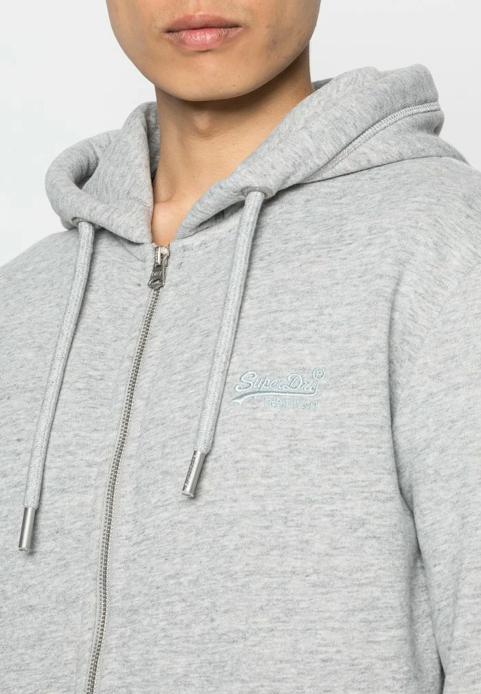 Superdry VINTAGE LOGO ZIPHOOD - Zip-up Sweatshirt - Athletic Grey Marl 5 Superdry VINTAGE LOGO ZIPHOOD - Zip-up Sweatshirt - Athletic Grey Marl - Image 5